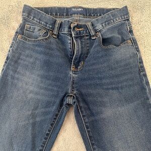 Old Navy Boy’s Straight Leg Jeans size 10 medium wash denim adjustable waist